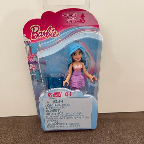Mega Brands 2016 Mega Bloks Barbie Candy Mini Mermaid Barbie Doll - Picture 2 of 3